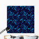 Seamless with Blue Plants Wall Decal