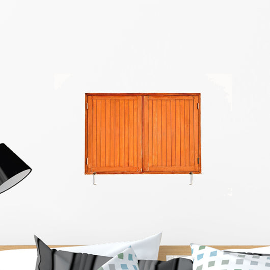 Wooden Windows White Wall