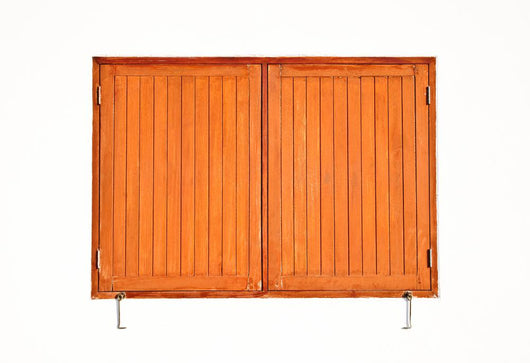 Wooden Windows White Wall