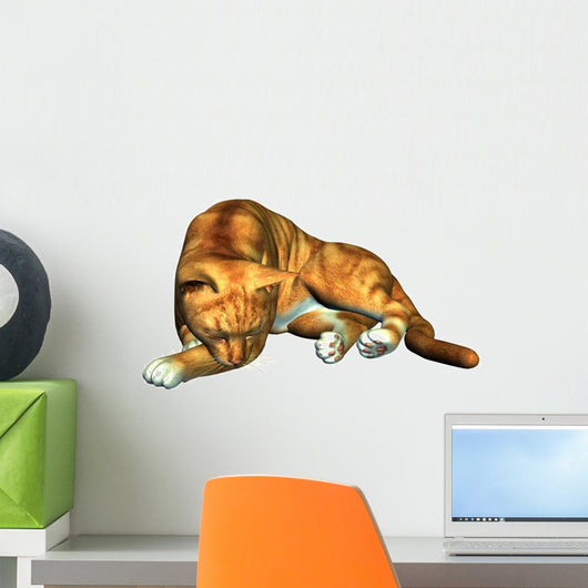 Sleeping Cat Wall Mural