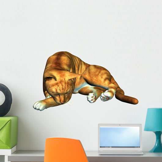 Sleeping Cat Wall Mural