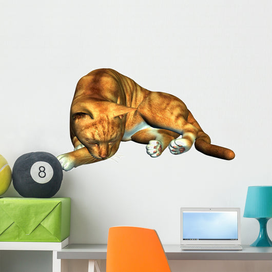 Sleeping Cat Wall Mural