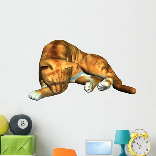 Sleeping Cat Wall Mural