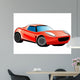 Red Sports Car Cartoonish Wall Decal