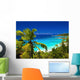 Dream seascape view, Seychelles, La Digue island Wall Mural