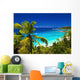 Dream seascape view, Seychelles, La Digue island Wall Mural