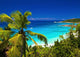 Dream seascape view, Seychelles, La Digue island Wall Mural