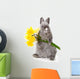 Bunny With Yellow Flowers Wall Decal
