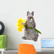 Bunny With Yellow Flowers Wall Decal