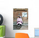 Vespa and old wall Wall Mural