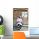 Vespa and old wall Wall Mural