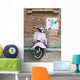 Vespa and old wall Wall Mural