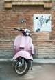 Vespa and old wall Wall Mural