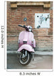 Vespa and old wall Wall Mural