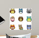 Cute Cartoon Owls Wall Stickers