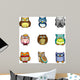 Cute cartoon owls Wall Decal