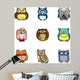 Cute cartoon owls Wall Decal