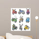 Cartoon Motorcycle Wall Stickers