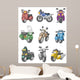 Cartoon Motorcycle Wall Stickers