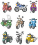Cartoon Motorcycle Wall Stickers
