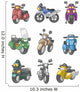 Cartoon Motorcycle Wall Stickers