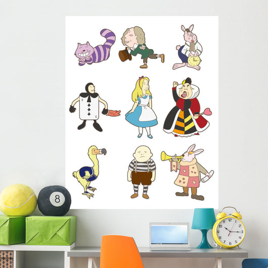 Wall Vinyl Decal Alice in Wonderland Fairytale Story Home Interior Dec —  Wallstickers4you