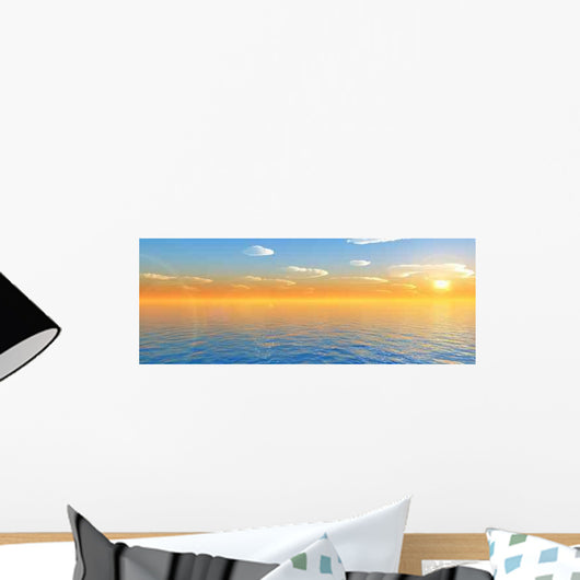 Open Ocean and Sky (Wide Shot) Wall Decal Design 3