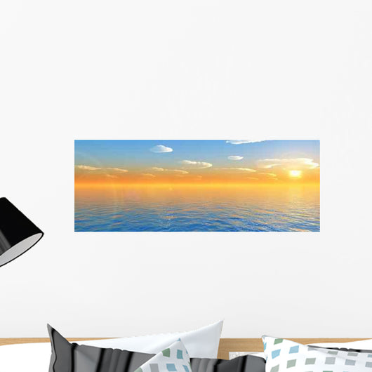 Open Ocean and Sky (Wide Shot) Wall Decal Design 3
