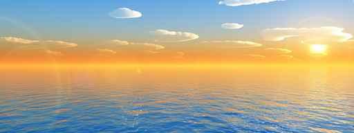 Open Ocean and Sky (Wide Shot) Wall Decal Design 3