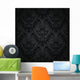 Luxury charcoal floral wallpaper Wall Mural