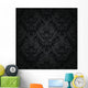 Luxury charcoal floral wallpaper Wall Mural