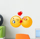 Kissing emoticons Wall Decal
