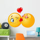 Kissing emoticons Wall Decal