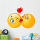 Kissing emoticons Wall Decal