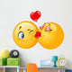 Kissing emoticons Wall Decal