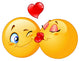 Kissing emoticons Wall Decal