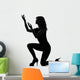 Silhouette Woman Kneel Praying Imploring Wall Decal