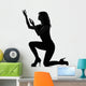 Silhouette Woman Kneel Praying Imploring Wall Decal