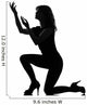 Silhouette Woman Kneel Praying Imploring Wall Decal
