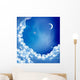 Moon and Beautiful Clouds Wall Decal