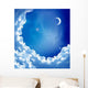 Moon and Beautiful Clouds Wall Decal