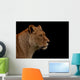 Up Profile Lion Black Wall Mural