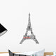 abstract tour eiffel with words Paris Wall Decal