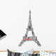 abstract tour eiffel with words Paris Wall Decal
