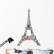 abstract tour eiffel with words Paris Wall Decal