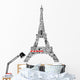 abstract tour eiffel with words Paris Wall Decal