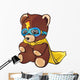 Super Hero Teddy Bear Wall Decal