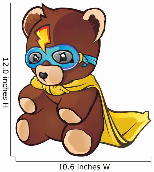 Super Hero Teddy Bear Wall Decal