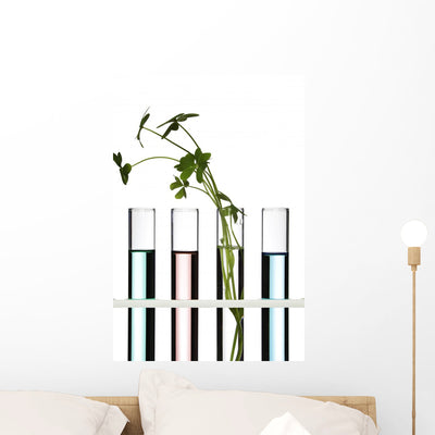 Flowers and Plants Test Wall Decal shown on a wall