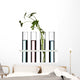 Flowers and Plants in Test Tubes Wall Decal